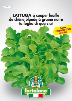 Sementi orticole di qualità l'ortolano in busta termosaldata (160 varietà) (LATTUGA A FOGLIA DI QUERCIA)