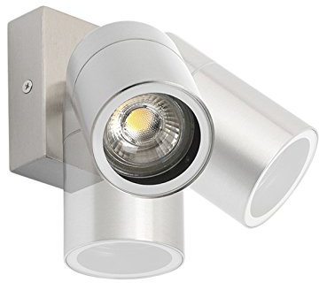 Qazqa - Outdoor Adjustable Wall Lamp I Wall Light Steel I Nickel Matt I Satin IP44 - Solo Garden- - Modern - Suitable for LED GU10 | 1 Light - Stainless Steel Outdoor Wall Light - Suitable for