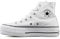 Converse Damen Ctas Lift Hi White/Black/White Sneakers, Weiß, 39.5 EU