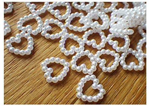 Sepkina 1000 Perlenherz Perlenherzen Hochzeitsperlen Perlen Streudeko Herz Herzen Herzchen Hochzeitsdeko Hochzeit Deko Love Liebe Deko Weiss