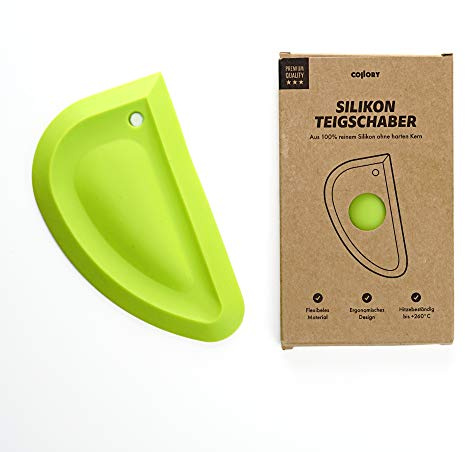 Collory® Silikon Küchen Schaber weich, ergonomischer Schüsselschaber für Flüssigkeiten, Flexibel und weich ohne harten Kern, antihaftbeschichtet und Hitzebeständig, BPA-frei und lebensmittelecht