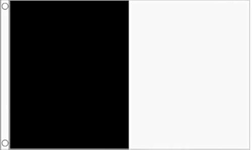 AZ FLAG - Bandera Negro Y Blanco - 150x90 cm - Bandera Negra Y Blanca 100% Poliéster Con Ojales de Metal integrados - 110g - Colores Vivos Y Resistente A La Decoloración