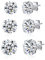 SILBERTALE Ohrringe Ohrstecker Silber 925 Damen Set für Mehrere Ohrlöcher 3er Paare mit Zirkonia 3mm-8mm