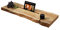 KJLY Badewanne Massivholz Badewanne Tray Halter Wannenregal zum Lesen mit Weinhalter, Bade- und Bettfach Ablage Regal, 80 * 25 * 5 cm / 31.4 × 9,8 × 1,9 Zoll