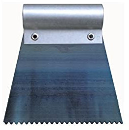 Nespoli Espátula para pegamento mango hierro 120 mm Diente grueso