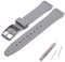 MCXGL Band Kompatibel mit Swatch Schweißfestes Silikonkautschukband mit Edelstahlschnalle 17mm grey