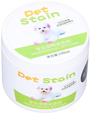 Tinte para el Cabello para Perros, Tinte para el Cabello Seguro para Mascotas, Fácil de Usar, Natural para la Preparación de Mascotas(Jade negro)