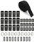 QWORK® 5M x 25mm Nylon Gurtband mit 15 Klippverschluss, 15 Schiebeschnalle, 10 Quadratischer Ring und 10 D Ringe für für Handgemachte Taschen, Rucksack, Gepäcktasche (51stk)