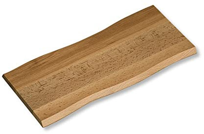 Kesper Tagliere in legno di faggio rustico, 38 x 17 x 1,5 cm, 85116