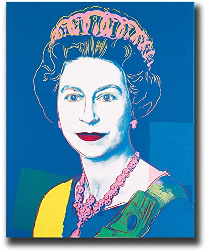 AIVYNA Andy Warhol Poster Queen Elizabeth Ii Graffiti Leinwand Wand Bilder Andy Warhol Kunstdrucke Pop Bild Modebilder FüR Wohnkultur Rahmenlos 50×70cm