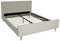 Mendler Polsterbett HWC-J98, Bett Doppelbett Bettgestell mit Lattenrost, Massivholz - 160x200cm Creme-beige