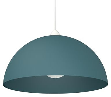 L+ Kronleuchter Wohnzimmer Pendelleuchte Kinderzimmer Kronleuchter Moderne Küche Schlafzimmer Metall halbe Kugel Form (Mittelmeerblau, 40cm)