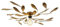 Qazqa - Klassisch I Antik Vintage Deckenlampe Antik Gold I Messing - Linde I Wohnzimmer I Schlafzimmer - Stahl Organisch - LED geeignet E27
