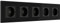 PULSAR Steckdose Schwarz 5 Fach Glas Unterputzsteckdose EU-Standard 250V / 16 Amp Wandsteckdose mit Kindersicherung 86 x 370mm