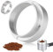 Huiguli 58mm Magnetic Coffee Dosing Funnel for Espresso Machine Portafilter, Aluminum Universal Coffee Accessory, Silver