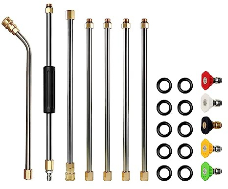 Bumjazz Pressure Washer Extension Wand Rod Washer Lance with Spray Nozzle 1/4 Quick Connect Replacement for 4000 PSI