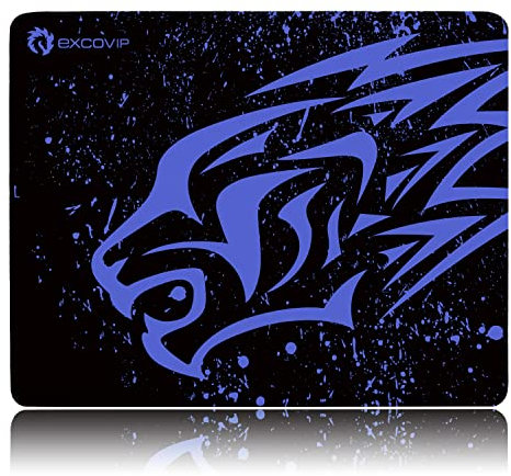 excovip Gaming Mouse Pad Non-Slip Rubber Base Comfortable Mouse Pad Smooth Surface Keyboard Mouse Pads for Computers Small Blue Leopard 280x220mm 9194