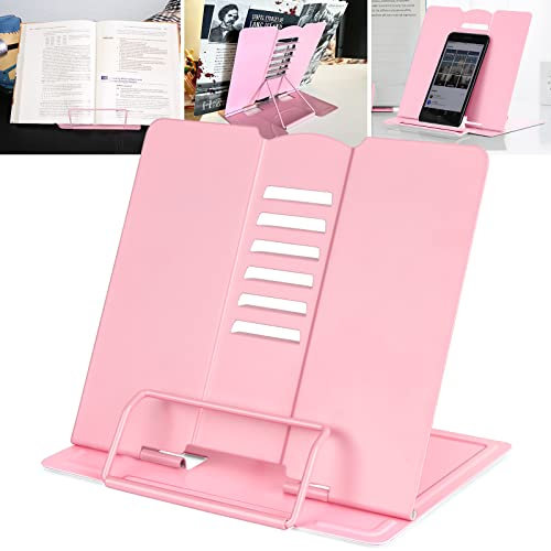 Powmag Leseständer Buchständer Metall, Buchständer Kinder, Leseständer Höhenverstellbar Klappbar für Book Stand für Studieren, Arbeiten, Lesen, Küche Kochbuchhalter