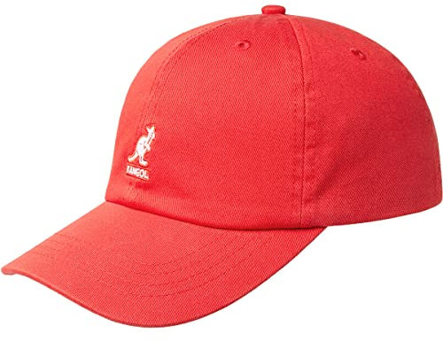 Kangol Unisex Washed Baseball Baskenmütze, rot, Einheitsgröße