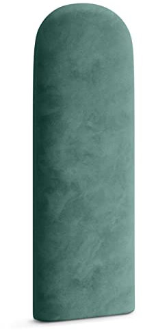 Muralo Polsterpaneel ovales WANDPOLSTER Wandkissen Bettkopfteil Wandpaneel Schlafzimmer Wohnzimmer Bett Lendekissen Modern Luxus Gepolstert Polster Paneel (Meerfarbe, 30 cm x 60 cm)