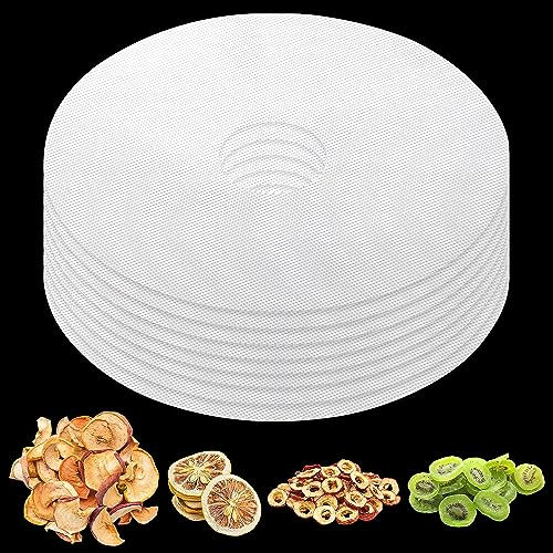 LATRAT 8 pezzi da 33 cm rotondi in silicone disidratatore foglie, tappetini a vapore riutilizzabili a rete antiaderente frutta disidratatore tappetini per frutta essiccatore