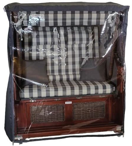 Die original Strandkorb-King Schutzhülle 147cm Breite, anthrazit, schwere Ausführung, mit Fenster