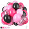 Ballons rose noir, ballons noirs roses de 12 pouces sertis de ballons à confettis rose noir, ballons noirs rose pastel rose clair pour les décorations de mariage des filles