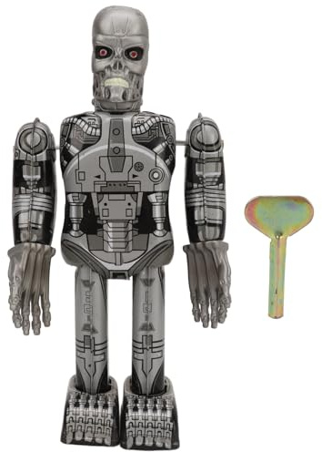 Wind Up Walking Toys, Vintage Skull Robot Toys Tinplate Robot Wind Up Walking Toy Clockwork Walking Toy Tinplate Toy for Collection Decoration Gift Birthday Adults