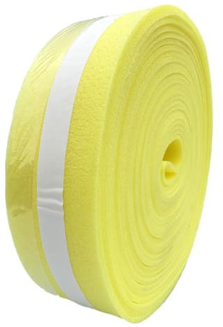 Bande d'isolation Hydroland Jaune 25 mètres x 150 mm x 8 mm pour Béton, Métal, Plastique, Construction et Réparation