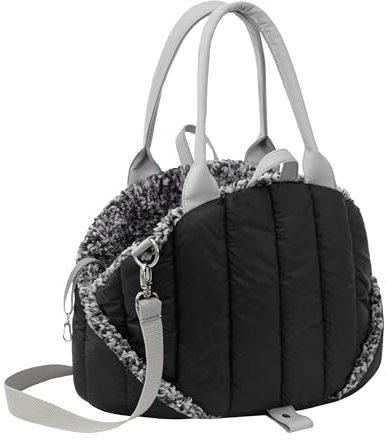 Hundetasche, Tragetuch, Tragetasche, Haustier, Transporttasche, Höhenverstellbar, Hundezubehör, Transportbox, Reise, 47x29x32 cm, Schwarz