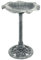 CHRISTOW Plastic Resin Bird Bath for Garden, Leaf Shaped Pedestal Birdbath, Traditional Style, Rustic Metal Effect, Standing Outdoor Water Bowl, 60cm x 43cm x 43cm (Grey)
