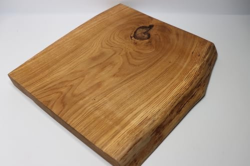Tagliere in legno massello di quercia, tagliere da presentazione, tagliere decorativo, tagliere da esposizione (60 x 50 cm)