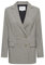 ONLY Onllettie Ls Loose Check Blazer TLR, Noir/Carreaux : Pierre Ponce + Cloud Dancer, 40 Femme