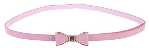 Marclix Cintura donna in pelle color caramello Bowknot PU - rosa