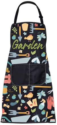 ENSIANTH Garden Apron With Pockets Garden Lovers Gifts Gardening Apron Garden Tool Apron Home Garden Gifts for Plant Lover (Garden Apron)