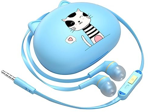 DOITOOL Auricolari In-ear Design Adorabile Cuffie Wired Compatibili e Suono e Confortevole Leggere e Pratiche Per Uso