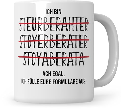 Sweetify lustige Steuerberater Tasse, Steuerbürö, Steuerberaterausbildung, Steuerberateranwärter, Rechnungswesen, Buchhaltung