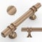 Coinkoly 10 Pack Champagne Bronze Cabinet Pulls 96MM Hole Centers Kitchen Cabinet Handles Knurled Drawer Pulls Kitchen Cupboard Handles UK0002