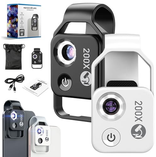 TETGSET Nano Zoom X200, Nano Zoom FüR Smartphone, Nanozoom200, Nano Zoom 200 FüR Handy, Nano Zoom FüR iPhone (Ohne CPL,Schwarz+Weiß)