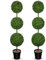 Hollyone 2er Set Künstliche Buchsbaumkugeln, 125cm Hohe Künstliche Formschnittbäume, Kunstbaum mit Topf, Kunstpflanze Topiary für Draußen und Drinnen Eingangsbereich Terrasse Veranda Deko