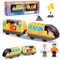 Eisenbahn Elektrische Lok, Holzeisenbahn Zug, Batteriebetriebenes Zugset, Leistungsstarker Motorzug Kompatibel mit Thomas, Brio, Chuggington, Geschwindigkeit Spielzeug, ab 3 Jahren