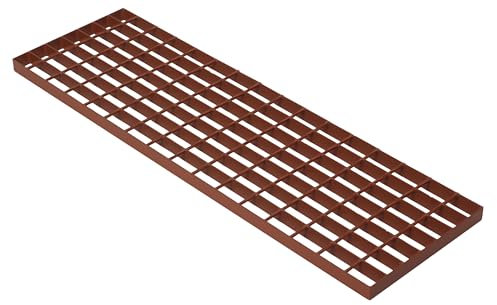 frick Gitterrost, Laufrost, Trittrost verzinkt (25cm breit) viele Längen und Farben (Rot, 80 cm)