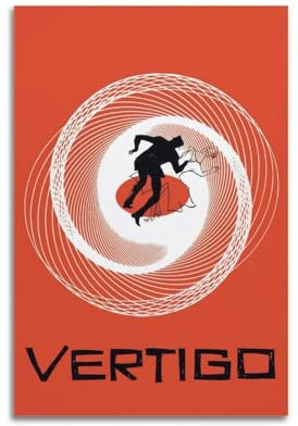 nshdahns Vertigo Poster, Wandkunst, Vintage-Kunst, Raumdekoration, ästhetisches Schlafzimmer-Poster für Schlafzimmer, 30 x 45 cm, ungerahmter Stil