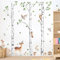 Decvictor Wandtattoo Großer Birkenbaum Waldtier Wandaufkleber Hirsch Kaninchen Eichhörnchen Eule Wandsticker Kinderzimmer Babyzimmer Jungenzimmer Mädchenzimmer Wanddeko (H: 153cm)