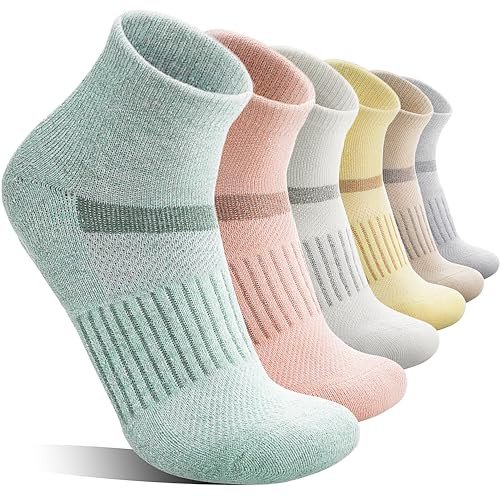MOSEY KOSY 6 Paires de Chaussettes en Laine Mérinos pour Hommes et Femmes Thermiques Respirantes pour Randonnée Marche Course Travail et Hiver(Série Multicolore,36-42)