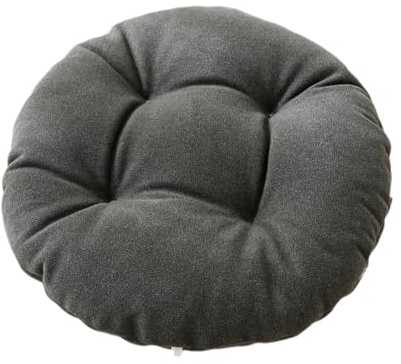 Sitzpolster Mit Bändern Rutschfestes Büro-Po-Kissen Rundes Stuhlkissen Für Bistro-Barhocker Esszimmerstühle Durchmesser 32/40/45/50 cm(Dark Gray,32cm)