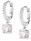 Orecchini donna cerchietto Argento Amen Lady con zirconi rosa ECIPBBROZ