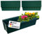 Hossi's Wholesale 12 Euro-Paletten Blumenkästen-Einsätze | mit Hängesystem zum Einhängen | 37,3cm Dunkelgrün | Pflanzkasten für Europalette Palette | Balkonkasten | Blumentopf | extrem stabil