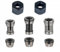 6 PCS Steel Router Collet Chuck Carbon Steel Woodworking Milling Chuck Adapter Router Bit Collet with Milling Machine, Engraving Trimming Wood Cutter, Router 6mm 6.35mm 8mm, with 2 PCS Nuts