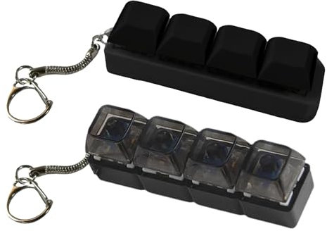 2PCS Keyboard Fidget Toy, Keyboard Fidget Decompression Fidgetkeyboard Portable Fidgetkeychain Perfect for Office School Easy to Carry (Black)